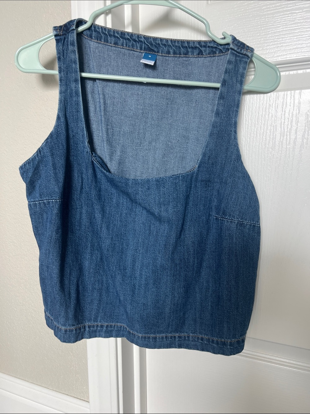 Old Navy Denim Scoop Neck Tank Top - Blue